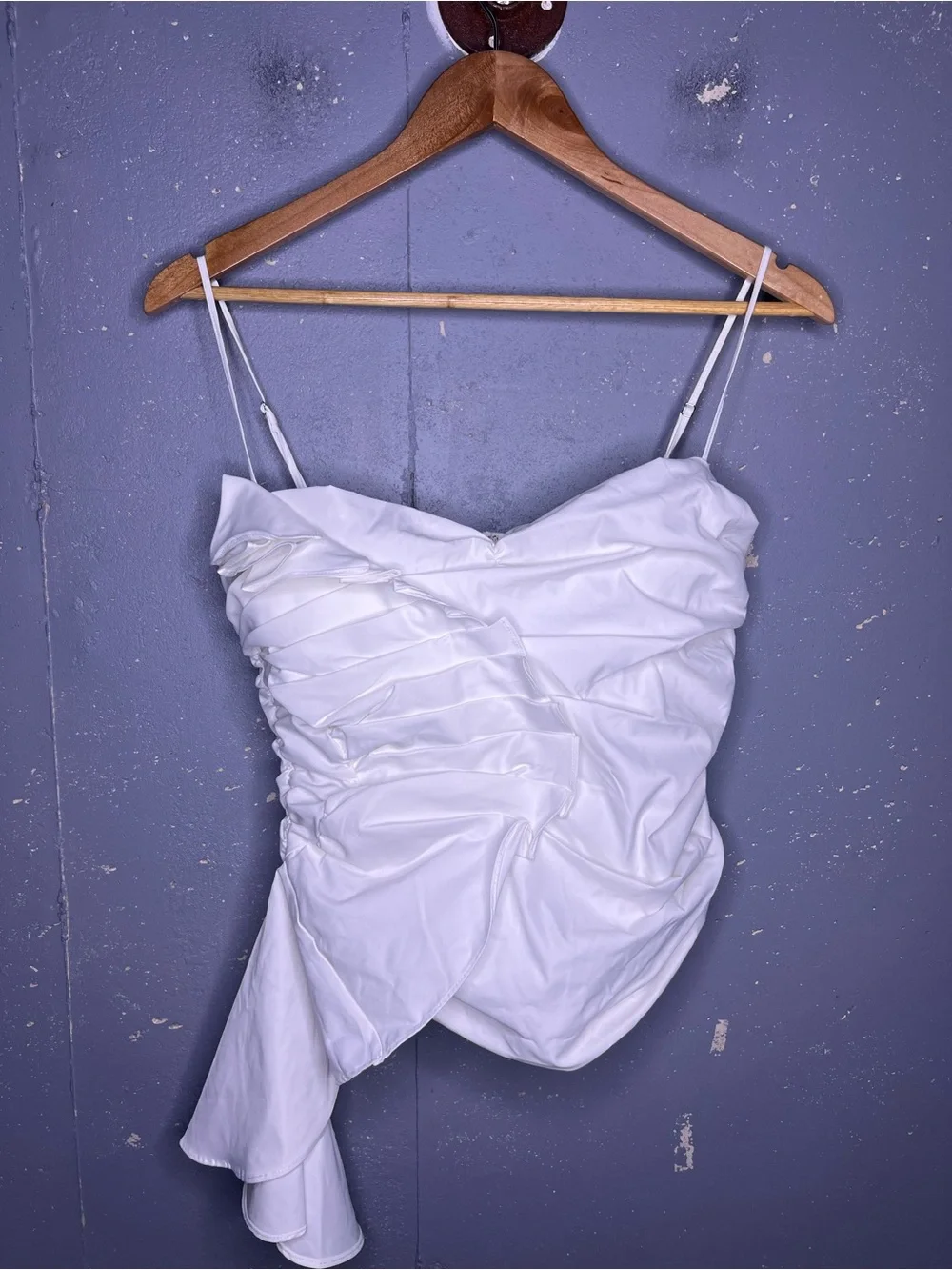 Mistress Rocks White Ruffle Top - Medium - Picture 4 of 7
